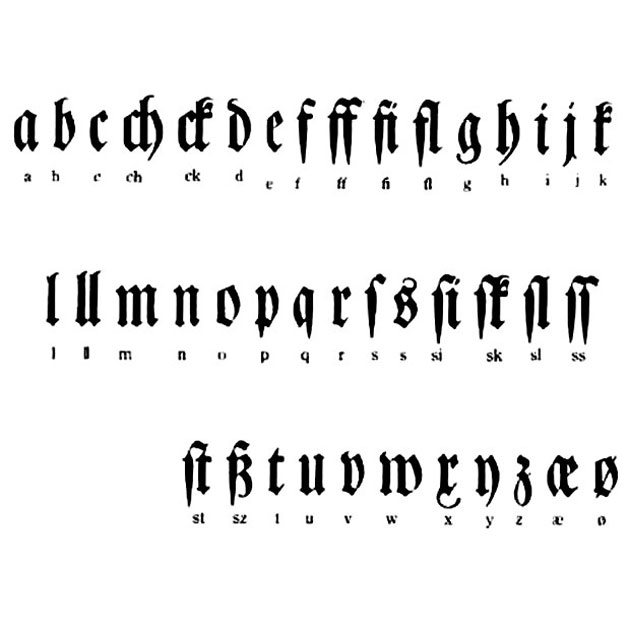 You'll love Tattoo Alphabet Gotycki alfabet