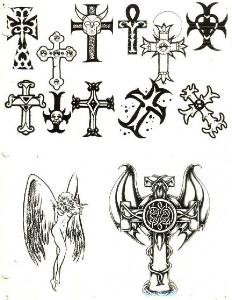 krzyże na tatuaż