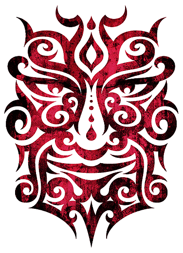 tribal - czerwona maska