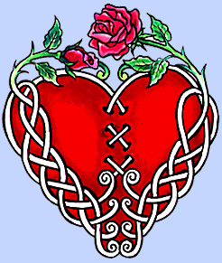serce oplecione różami