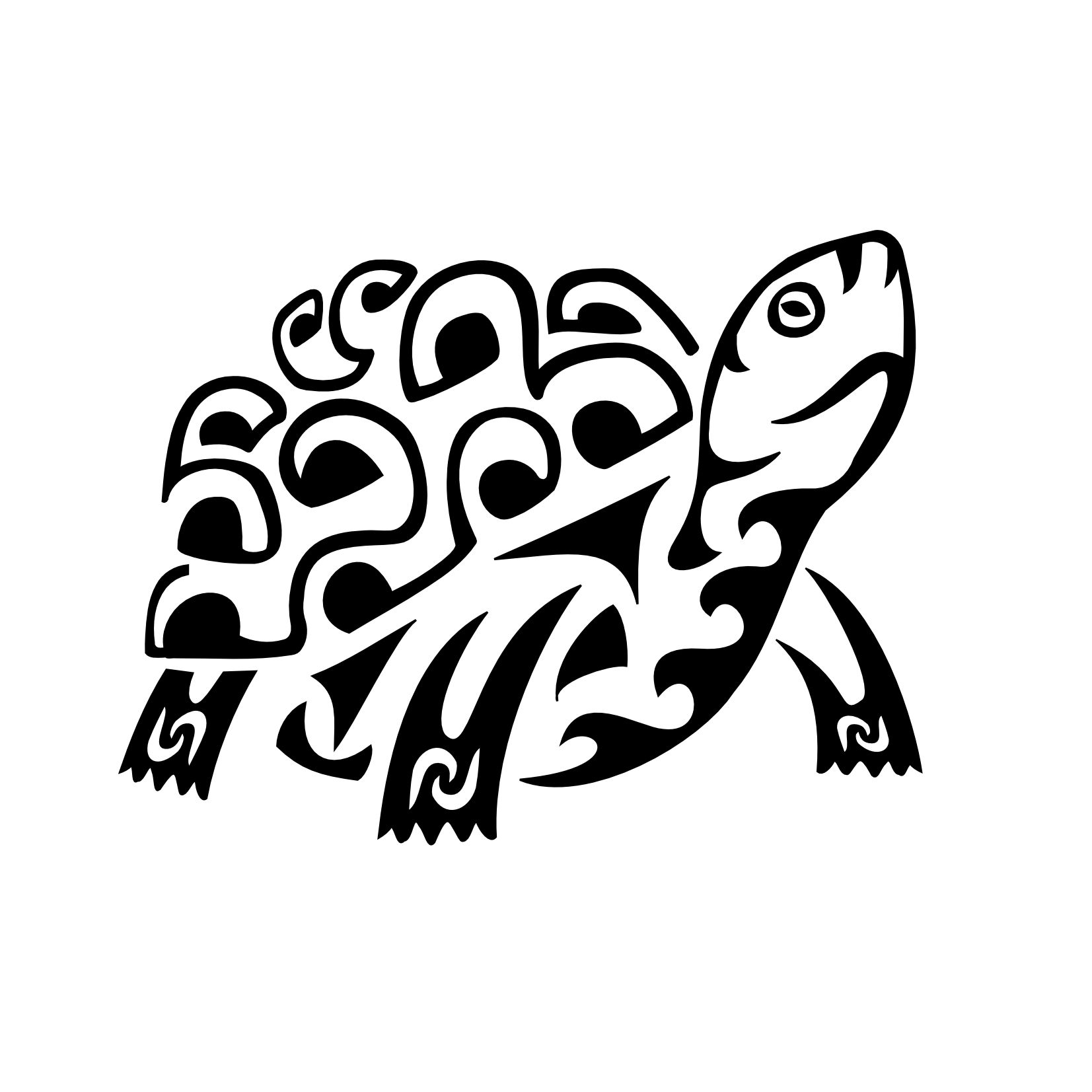 tatuaż żółw