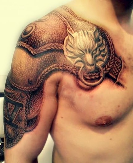 armor arm tattoo