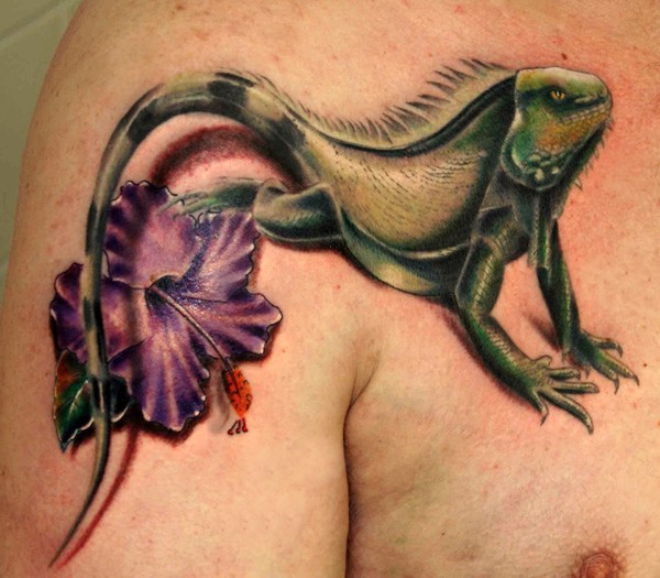lizard tattoo iguana