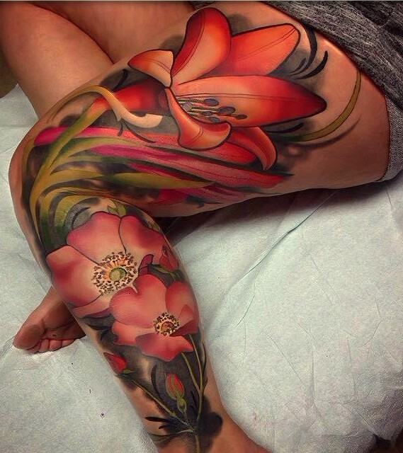 awesome flowers tattoos