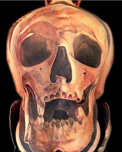 amazing skull tattoo