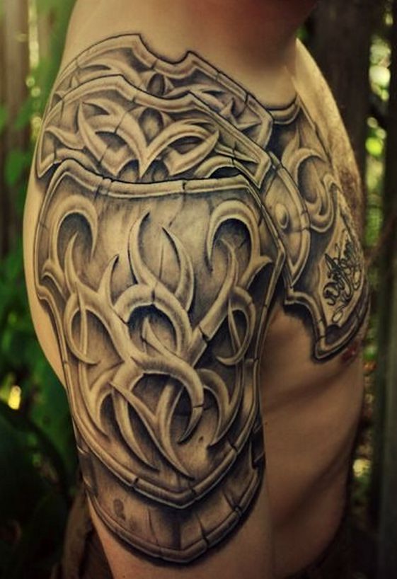 awesome tattoo 3d on shoulder