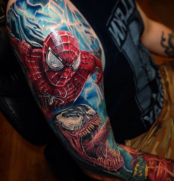 Bailey Robinson spiderman tattoo inc