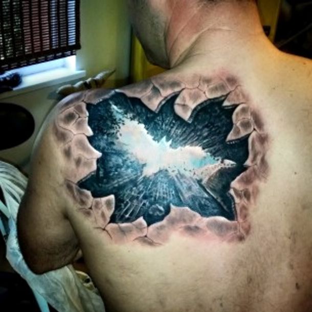 batman amazing 3d tattoo