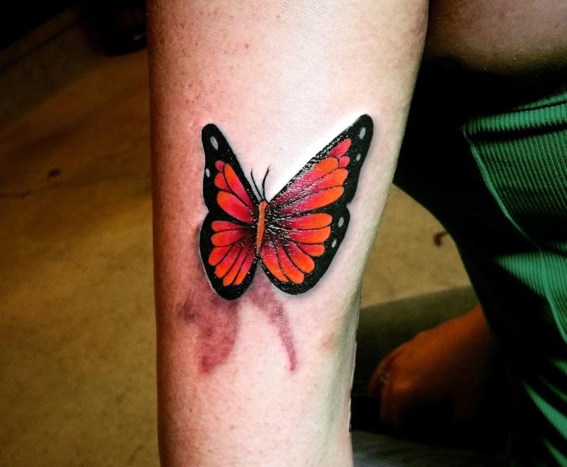 realistic butterfly tattoo