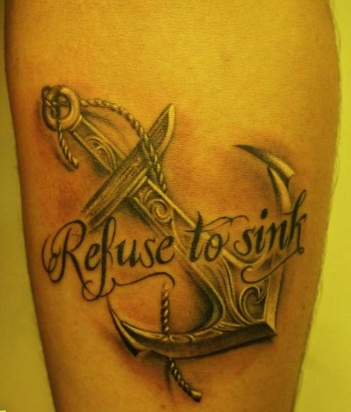refuse to sink anchor tattoo