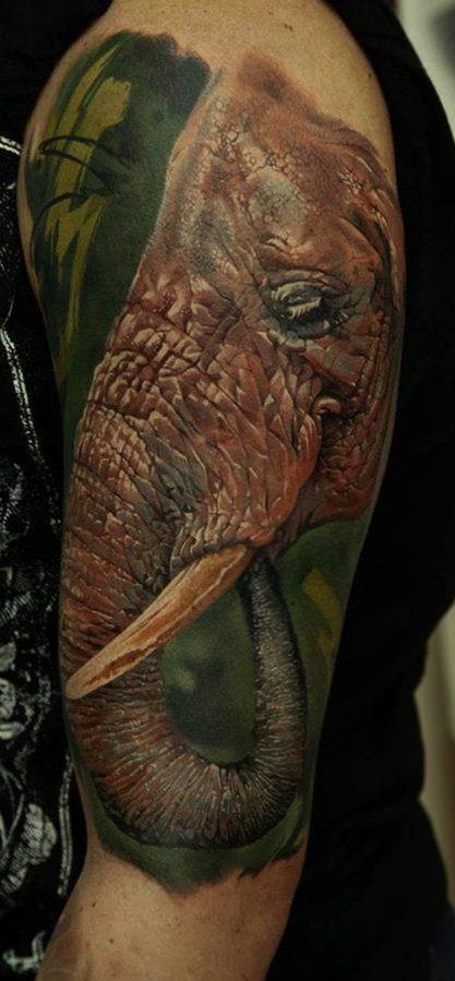 elephant head tattoo