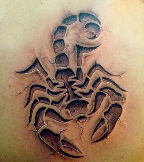 3d scorpion tattoo design