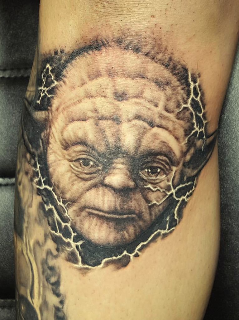 star wars tattoo yoda