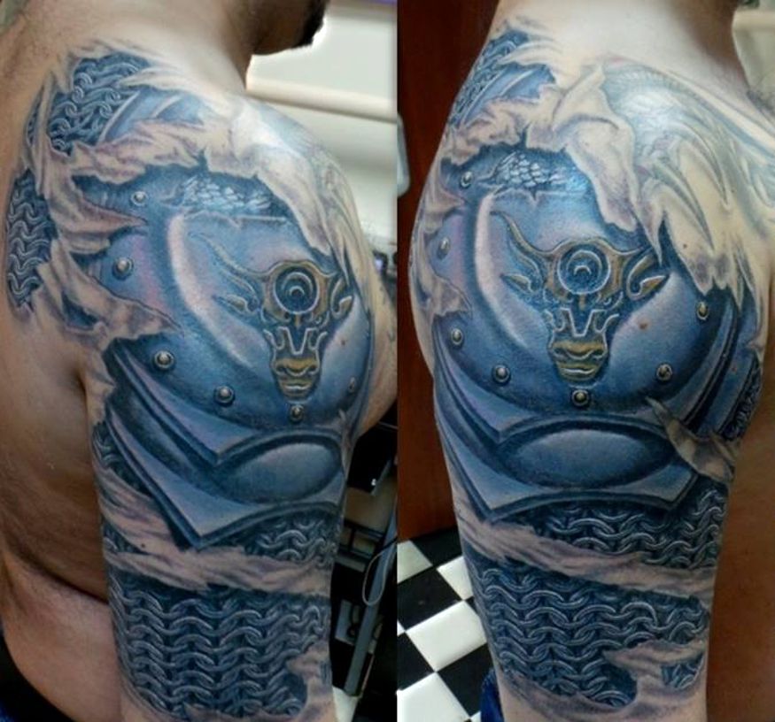 bull armour tattoo