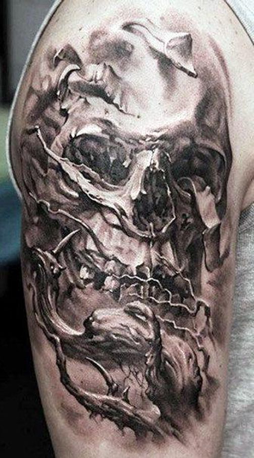 demony tatuaże na ramionach