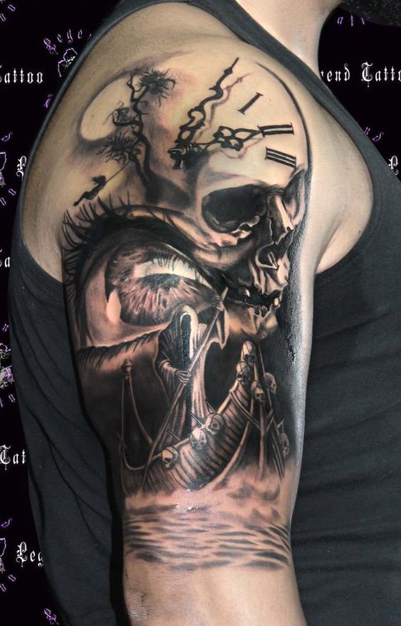reaper tattoo skull