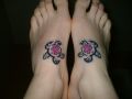 tatuaże żółwie na stopach