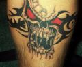 czaszka demon tribal, tatuaż