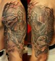 death shoulder tattoo