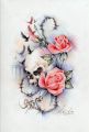 czaszka i róże wzory tatuaży