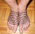 funny tattoos on feet