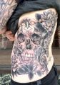 skull ribs tattoo