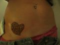 heart giraffe tattoo