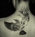 Raven tree tattoo