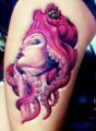 pink octopus tattoo