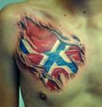 the flag of Norway tattoo