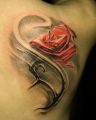 rose tribal tattoo