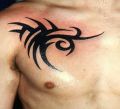 tribal tattoo on chest