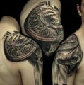 amazing skull tattoo on arm