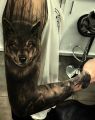 wolf tattoo on arm 2