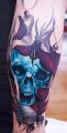 blue skull tattoo design