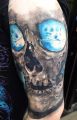 blue eye skull tattoo