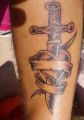 dagger through heart tattoo