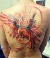 awesome phoenix tattoo on back