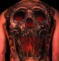 demoniczny tatuaż na plecach