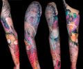 kolorowe wzory tatuaży