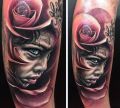 tattoo face roses 3