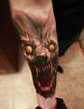 angry wolf tattoo