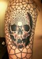 geometryczne tatuaże i czaszka
