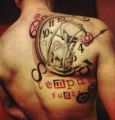 klepsydra zegar czaszka tatuaże