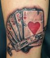 Poker tatuaż karty