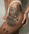tattoo on hip - flowers