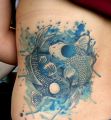 koi fish blue tattoo