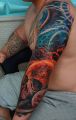 amazing space and skull tattoos