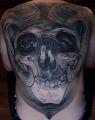 czaszka z rogami tatuaże na plecach