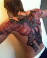 demon duży tatuaż na plecach